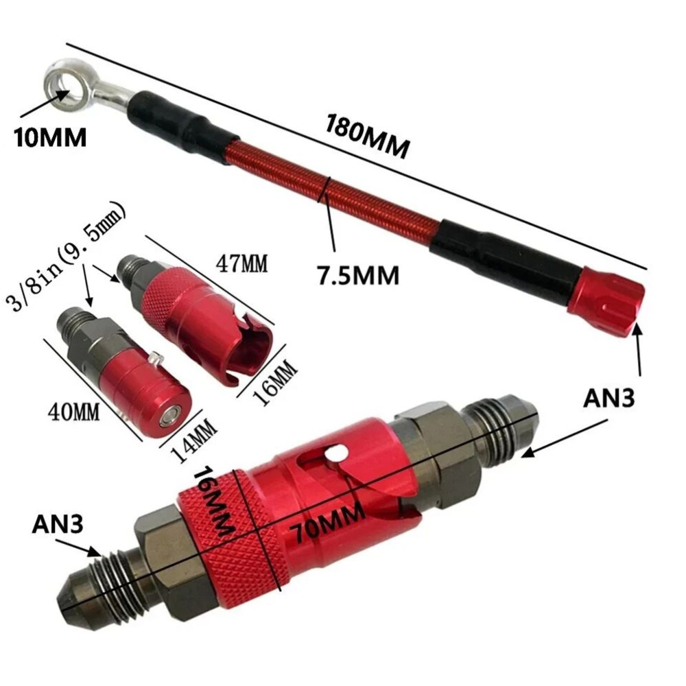 Motorcycle AN3 Quick Connect B - Brake Line Motorcycle ulasan dan harga