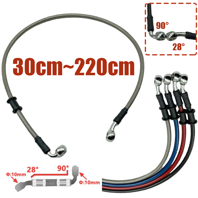 Silver 30cm To 220cm 28°-90° 1 - Brake Line Motorcycle ulasan dan harga