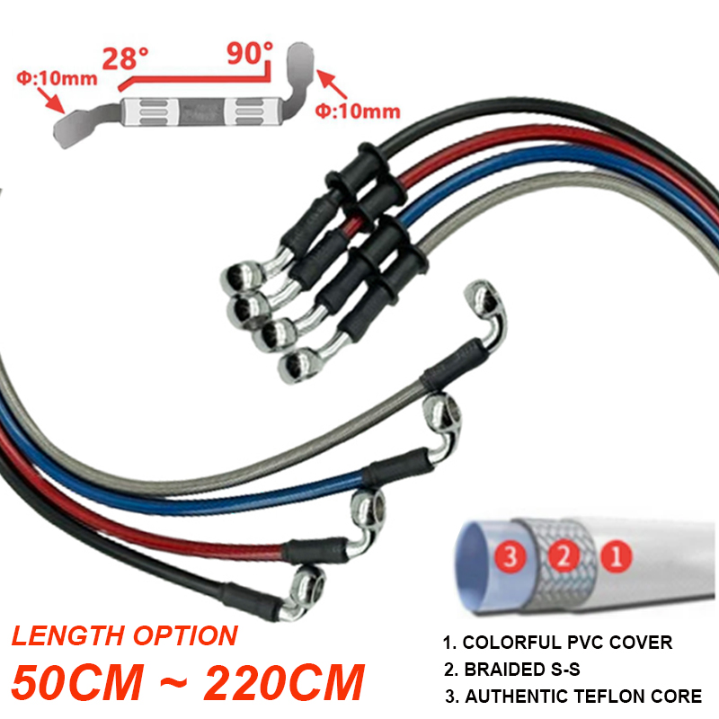 Silver 30cm To 220cm 28°-90° 1 - Brake Line Motorcycle ulasan dan harga
